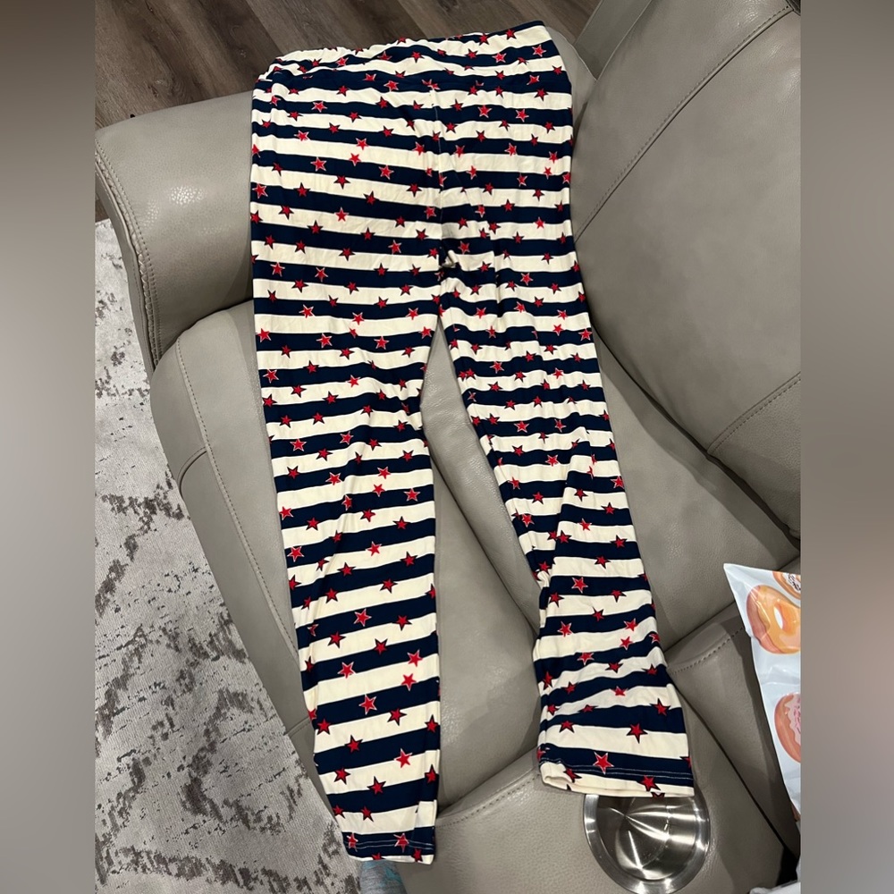 LuLaRoe Leggings TC Americana 4th of July Print